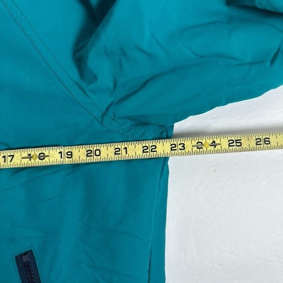 Vintage Lands' End Bomber Jacket Mens Medium Teal/Blue Full Zip Made in USA - Picture 4 of 5